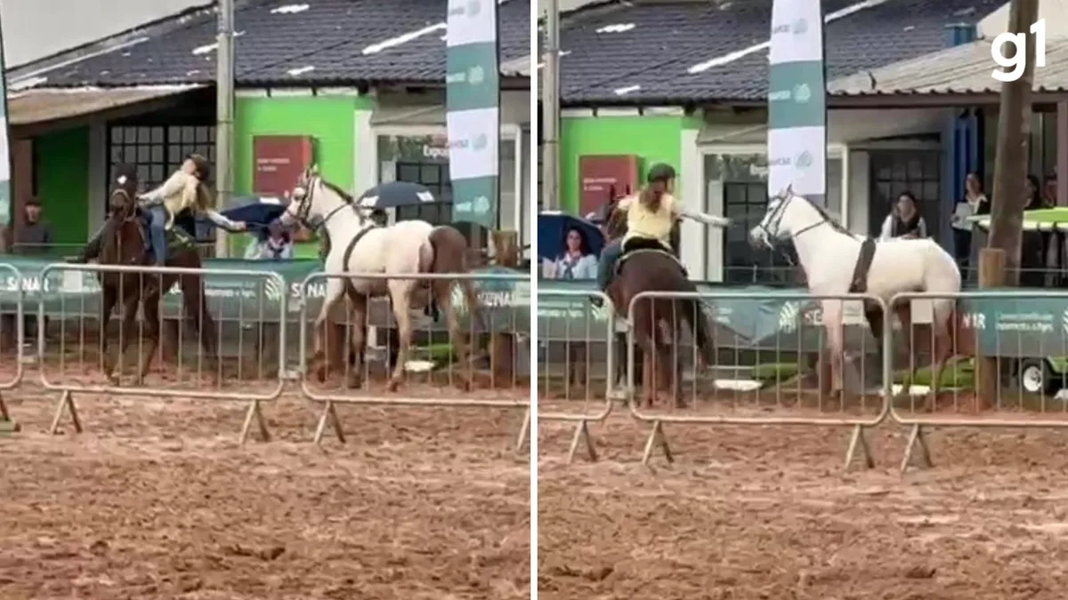 'Foi puro impulso', diz menina de 12 anos que controlou cavalo desgovernado na Expointer