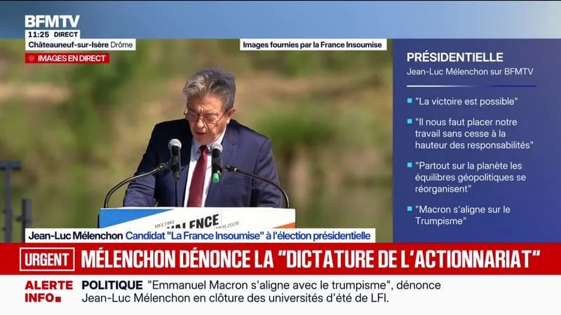 "L'empoisonnement écologique est le résultat de décisions politiques", déclare Jean-Luc Mélenchon, candidat LFI à la présidentielle