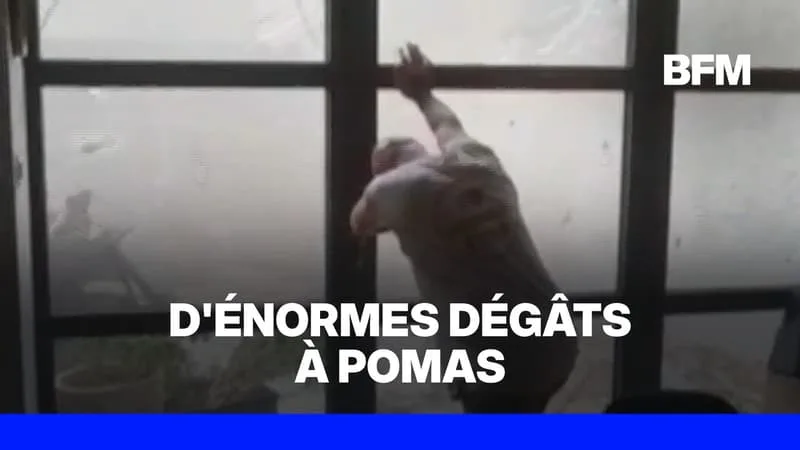 Un homme tente de protéger sa maison au cœur de la tornade dans l'Aude