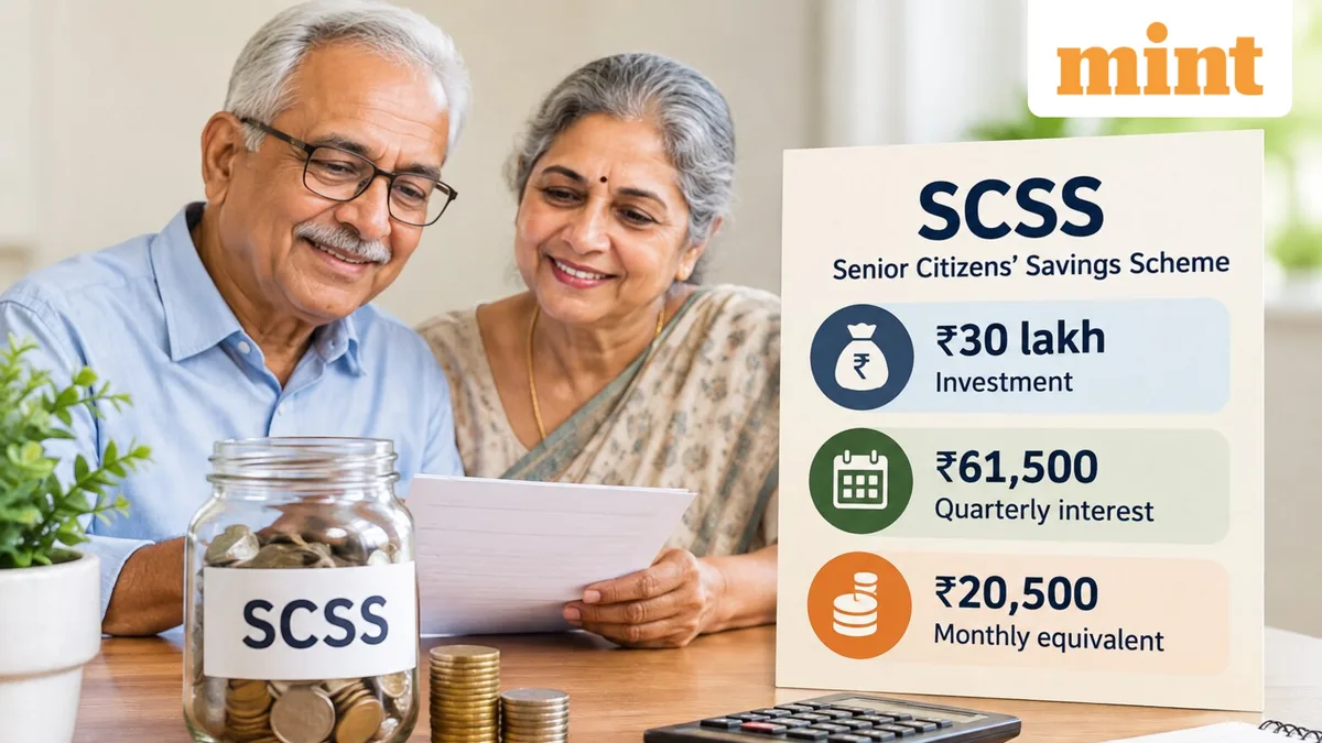 ₹30 lakh in SCSS: Quarterly interest and monthly income equivalent explained