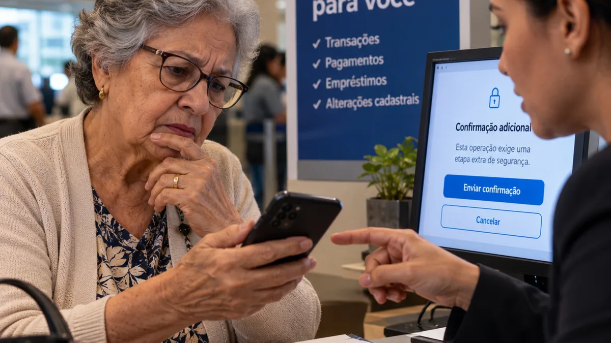 Quem tem 60, 64, 70 anos ou mais pode encontrar uma nova barreira de segurança ao fazer determinadas transações financeiras