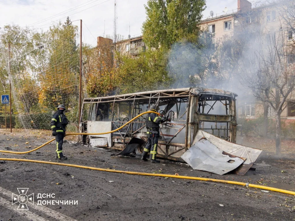 Russian strike on Ukrainian public buses leaves dozens dead as blackouts worsen in Kyiv