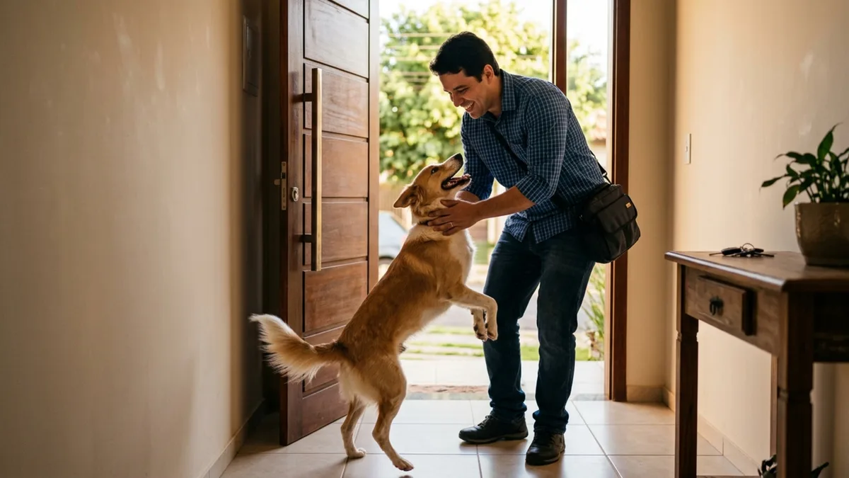Especialistas em adestramento canino alertam para um habito comum ao chegar em casa