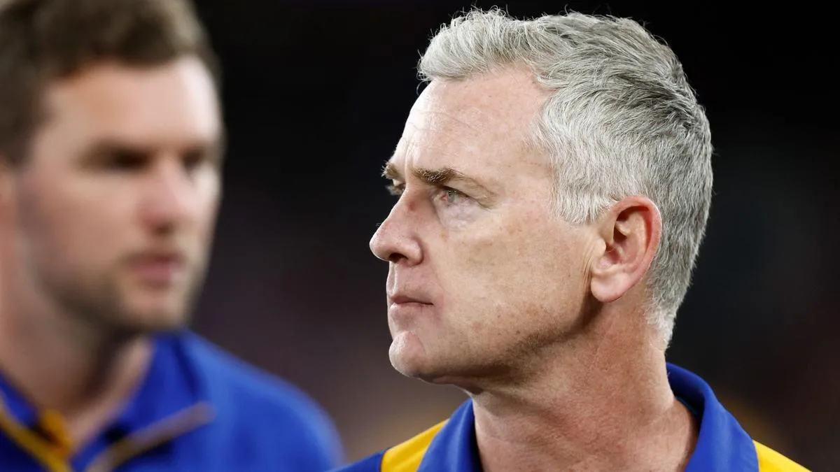 Former West Coast coach Adam Simpson meets with North Melbourne football boss Todd Viney