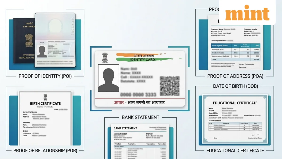 Aadhaar update: Want to change your name, address or date of birth? Check UIDAI's list of accepted documents