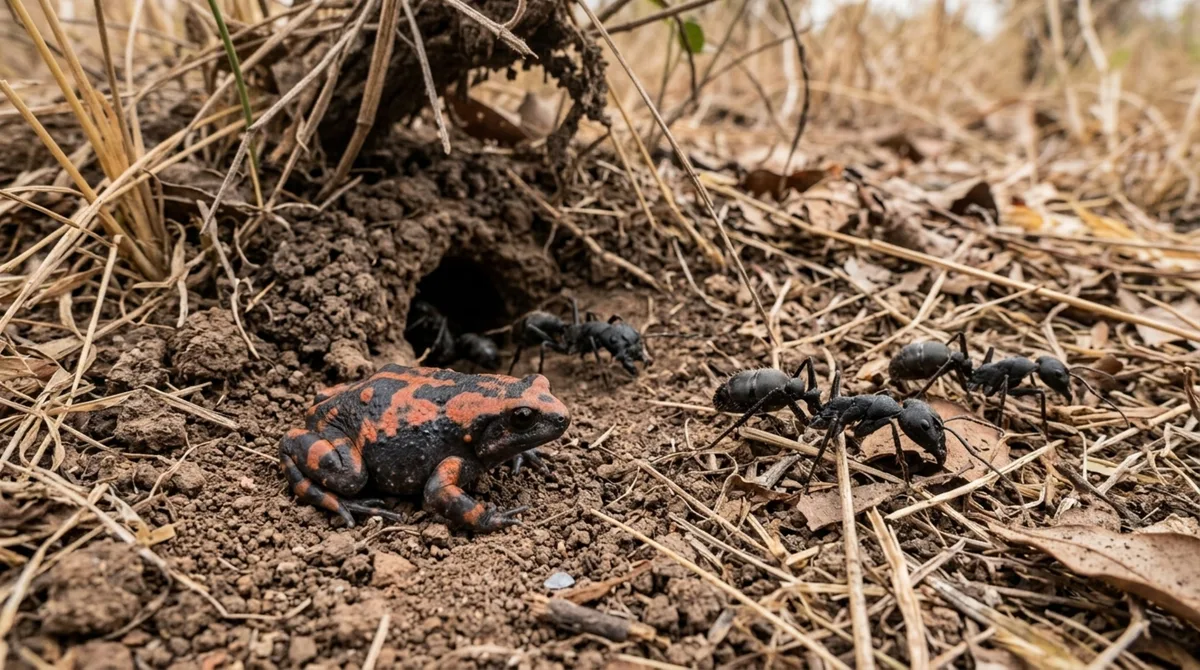Sapos do deserto entram em ninhos de formigas para encontrar umidade e sobrevivem onde o ambiente parece seco demais