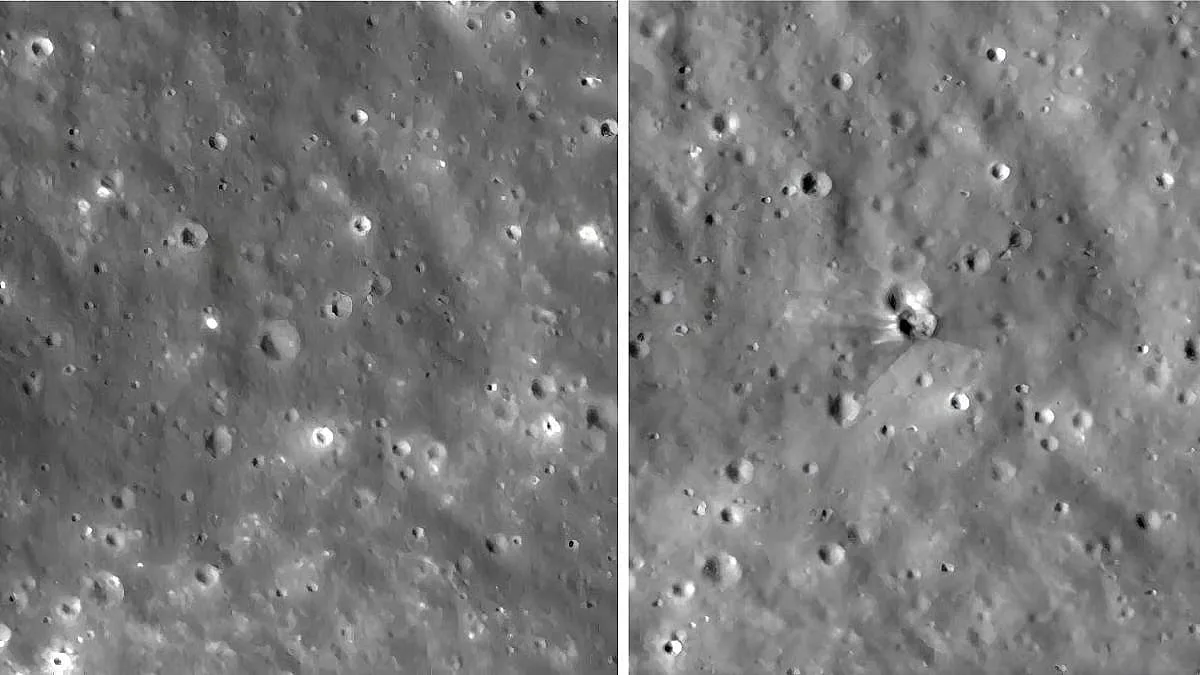 NASA revela cratera aberta na Lua por impacto de foguetão da SpaceX