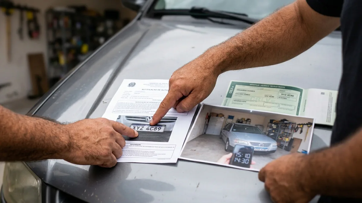 Motorista recebe multa em cidade que afirma nunca ter visitado e percebe que placa fotografada é igual à de seu carro