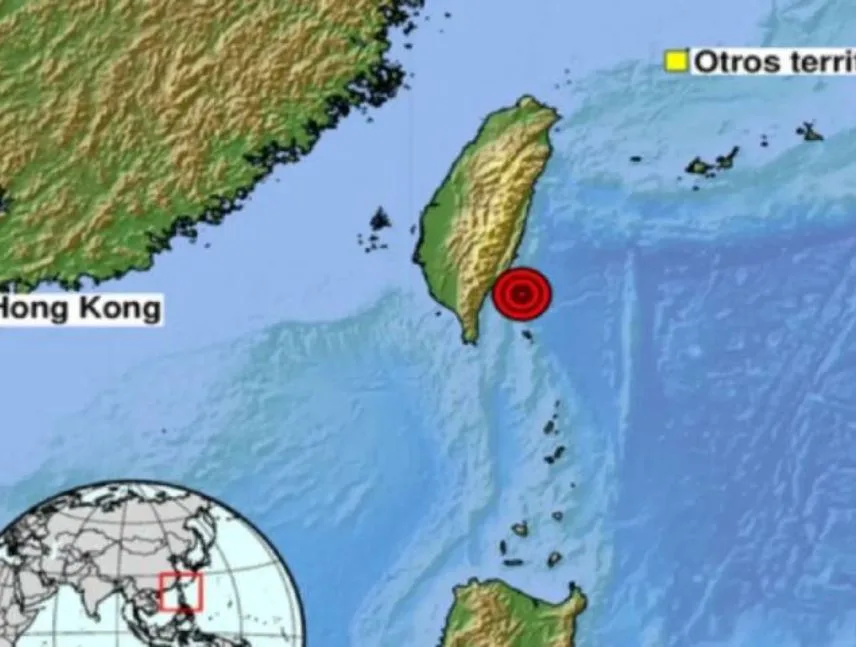 Sismo de magnitud 5,8 se registró al sureste de Taiwán