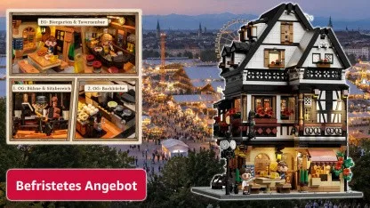 Anzeige: Oktoberfest aus 3.246 Klemmbausteinen: Wirtshaus fällt bei Amazon auf 4,2 Cent pro Teil