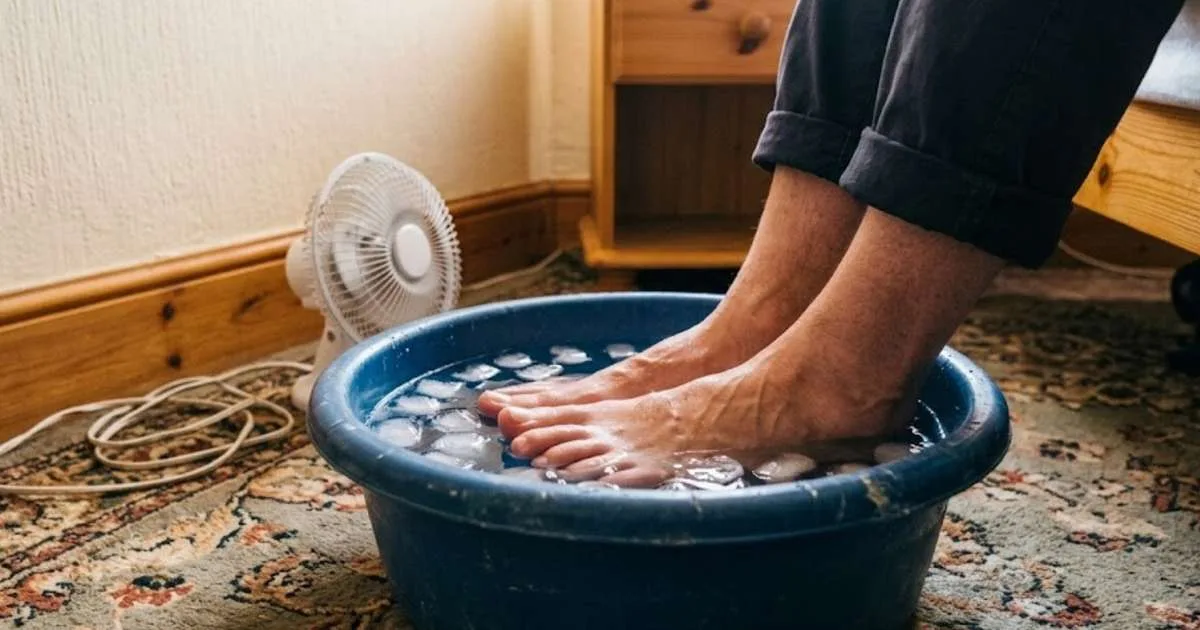 Mergulhar os pés em água fria antes de dormir: truques curiosos contra o calorão no Reino Unido