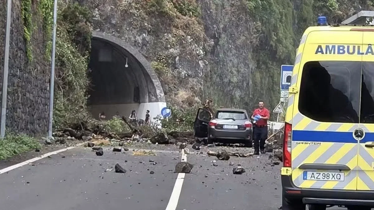 Derrocada em São Vicente provoca quatro feridos e condiciona ligação ao Porto Moniz