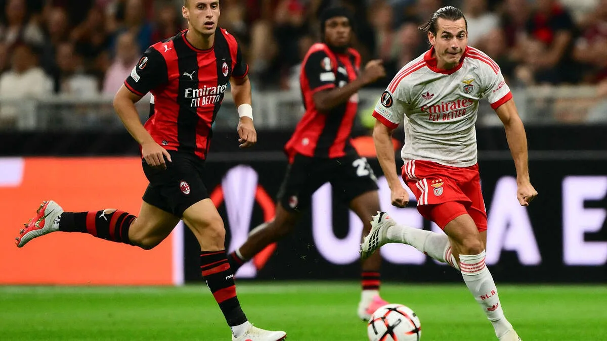 Benfica estreia-se na Liga Europa com vitória sobre o Milan, de Rúben Amorim