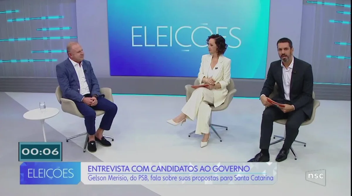 Gelson Merísio (PSB) é entrevistado no Jornal do Almoço; VEJA TRECHOS