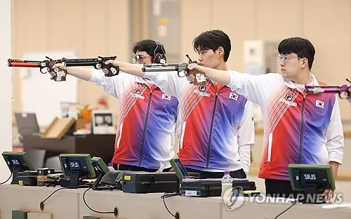[아시안게임] 사격 홍수현, 남자 10ｍ 공기권총 4위…메달 불발