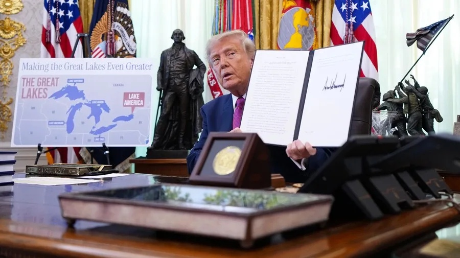 Trump signs order changing Lake Ontario's name 'effective immediately'