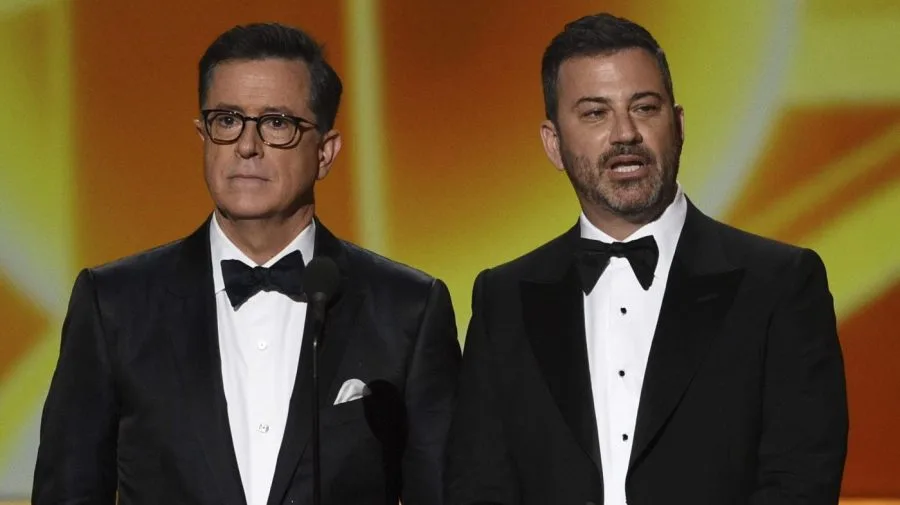 Colbert tells Kimmel he doesn't miss late night, compares news to 'a cup of poison every day'