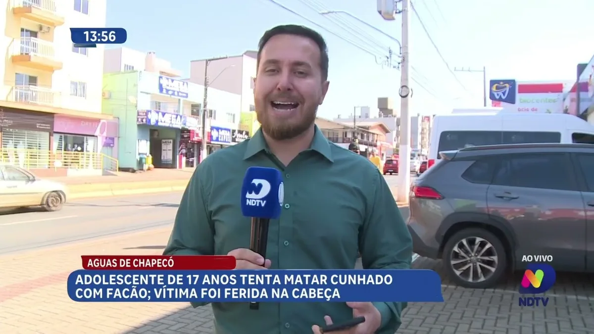 Adolescente de 17 anos ataca cunhado com facão em Águas de Chapecó