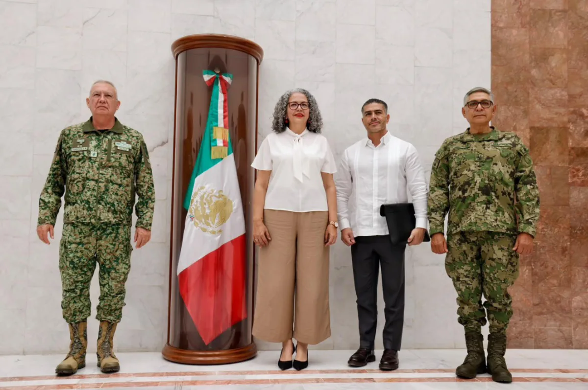 Gobernadora interina de Sinaloa se reúne con el Gabinete de Seguridad federal; seguirán operativos contra el crimen