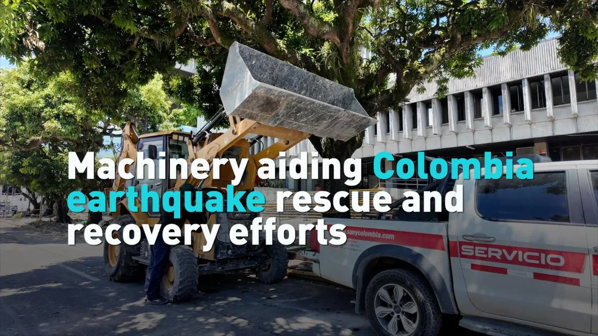 Machinery aiding Colombia earthquake rescue and recovery efforts