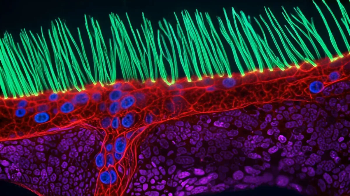 Winning video from Nikon microscope competition shows airway cells dancing in child with rare genetic disorder — Chinese student built imaging system to capture 'beautiful' cilia at 100x magnification