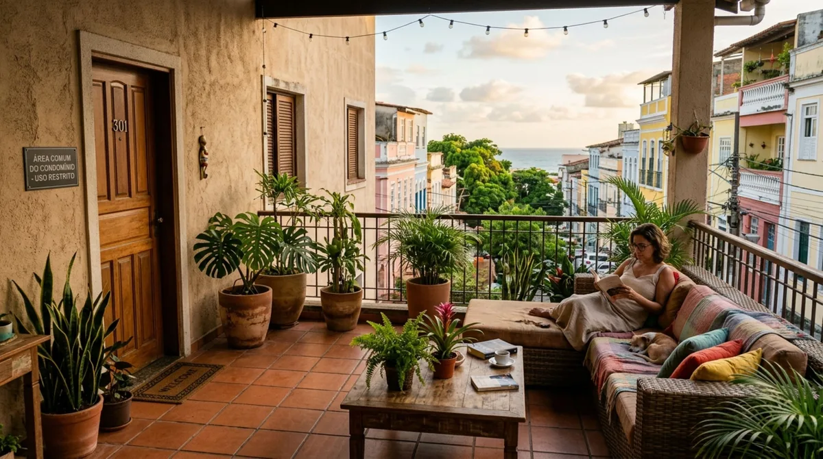 Família usa terraço em frente ao apartamento por 12 anos, achando que a área era exclusiva, mas novo síndico consulta a escritura do condomínio e descobre que o espaço pertence a todos os moradores