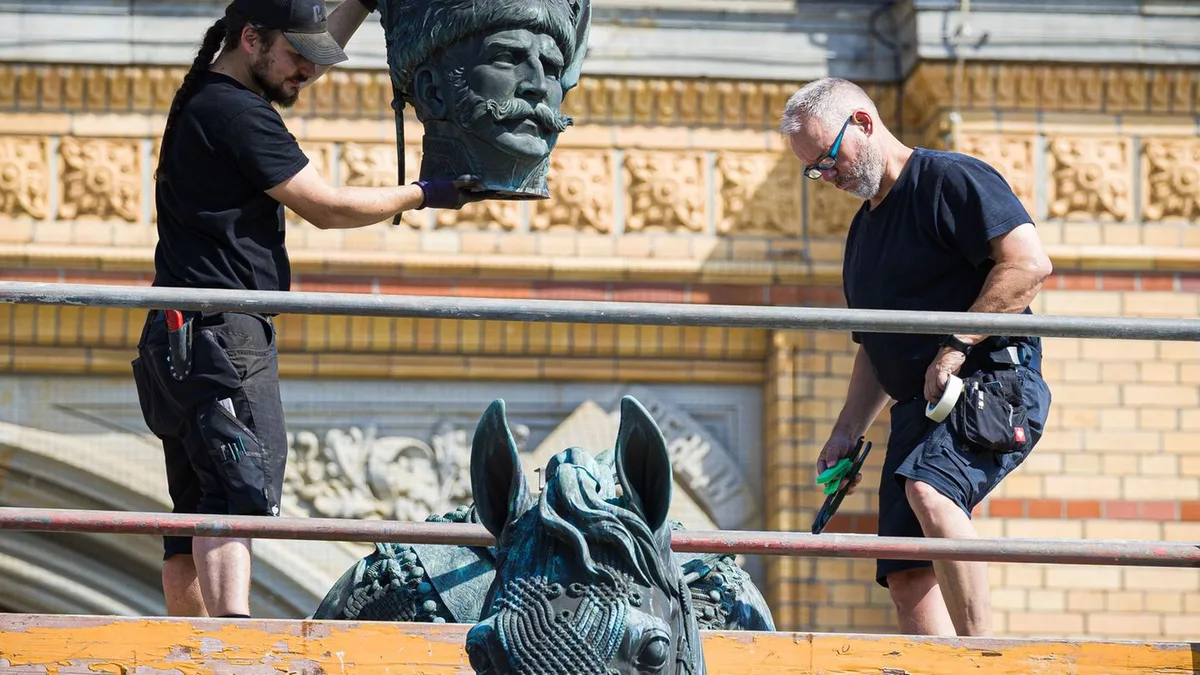 Denkmal restauriert: Kopflose Zeiten am Hannover Hauptbahnhof vorüber