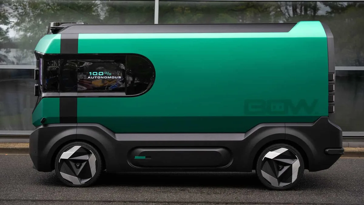 Stellantis apresentou uma caixa sobre rodas que não precisa de condutor