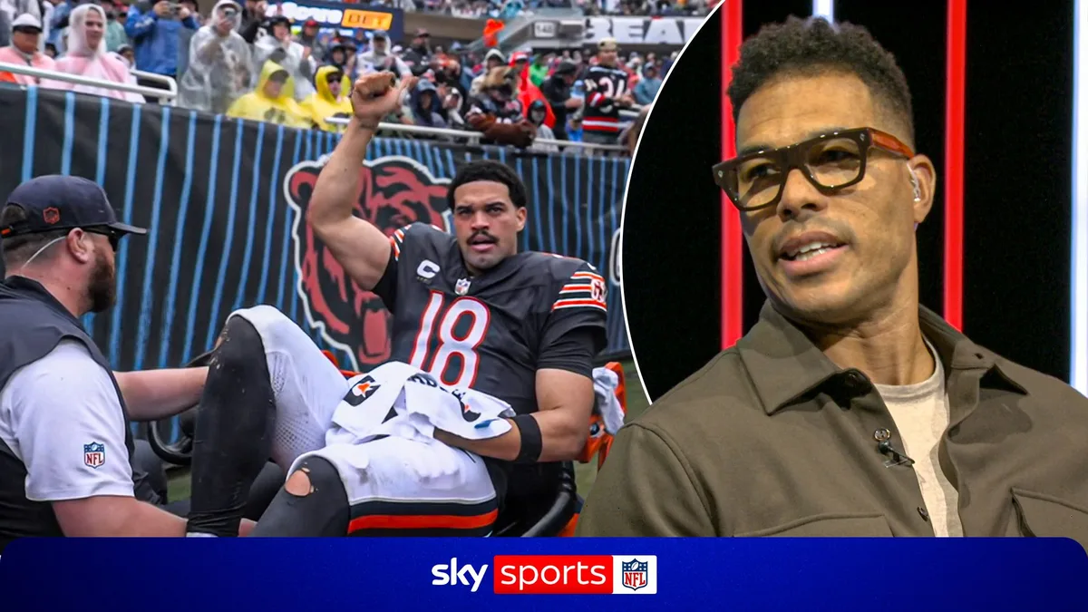 Bears' star QB Williams leaves field in tears after non-contact injury