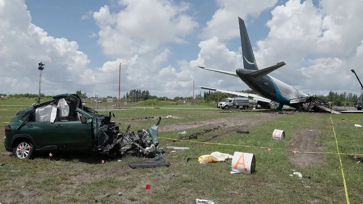 Pilot of Amazon plane flagged excessive speed before deadly Miami crash, investigators say