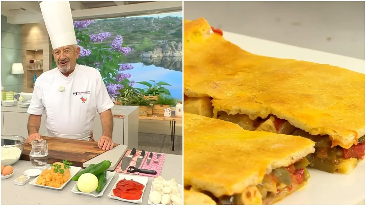 La receta de empanada gallega del chef Karlos Arguiñano: “Lleva 700g de pollo, 200g de champiñones y 10 ajíes de piquillo”