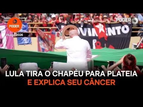 Lula tira o chapéu para plateia e explica seu câncer