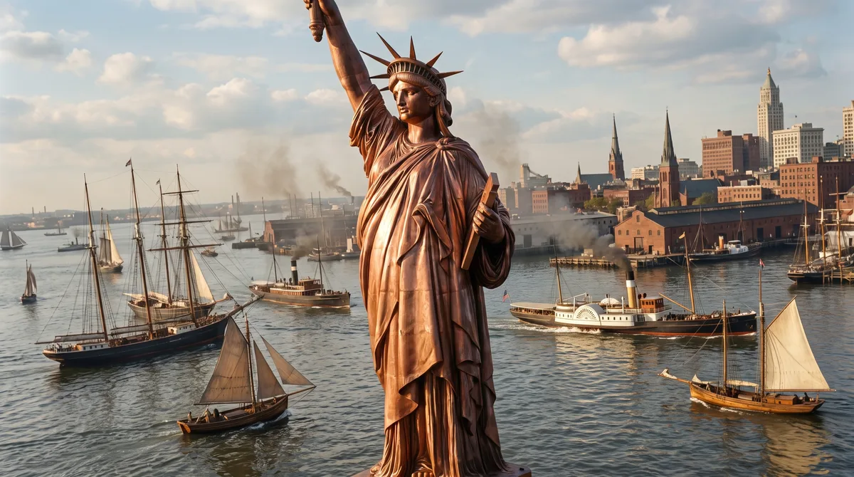 Estátua da Liberdade era marrom quando foi inaugurada em 1886 e levou cerca de 30 anos para ficar verde, porque o cobre da superfície reagiu naturalmente com o ambiente e criou a camada que hoje protege o monumento