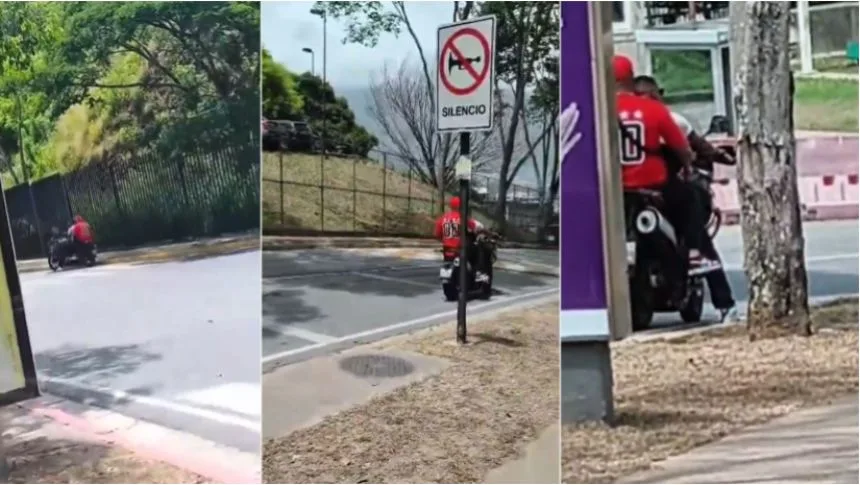 VIDEO: Denuncian que motorizados amedrentaron a familiares de presos políticos frente a la embajada de EEUU en Caracas