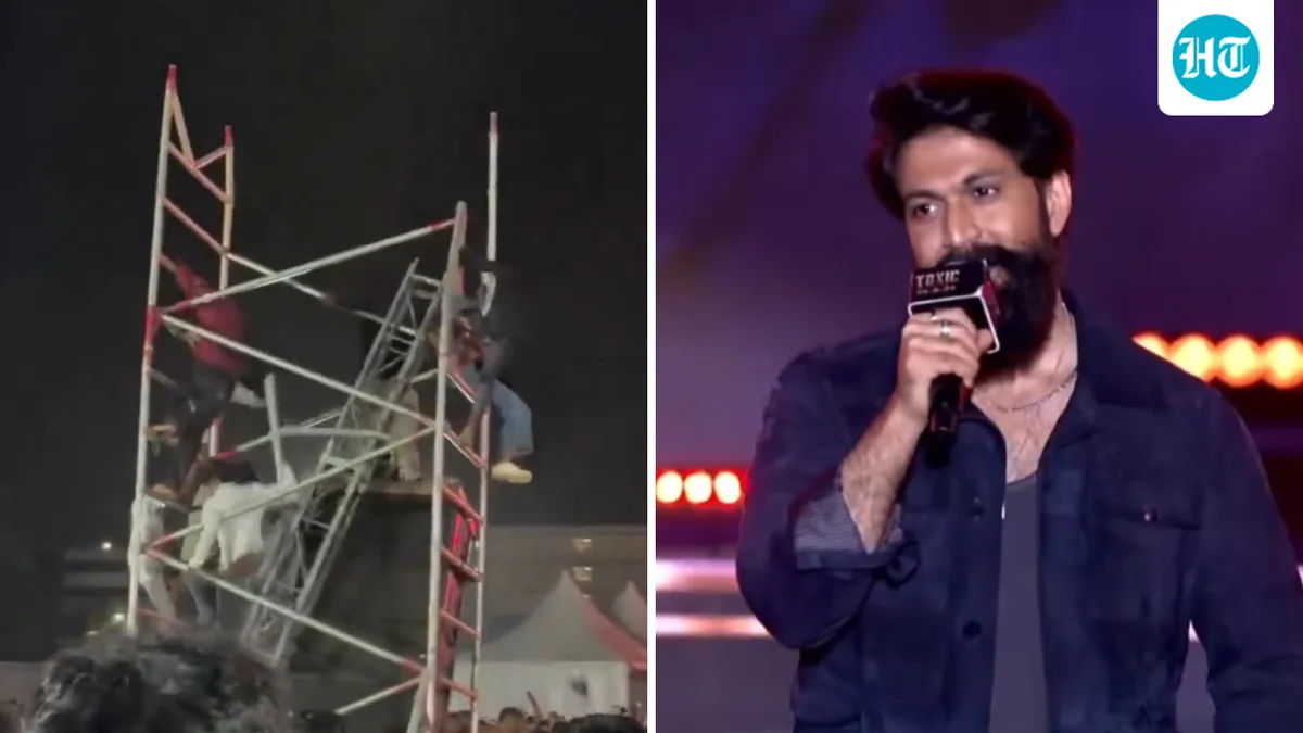 Toxic pre-release event halted midway by Yash after massive speaker stand collapses, injures fans