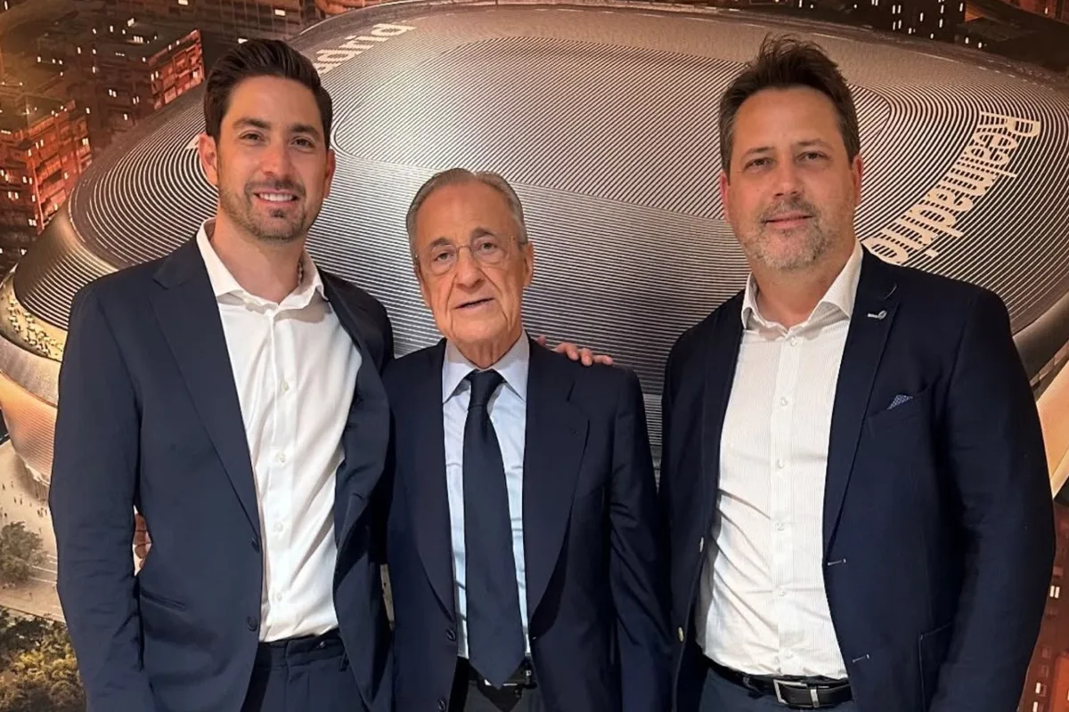 El empresario argentino Carlos Abriata se reunió con el presidente de Real Madrid, Florentino Pérez