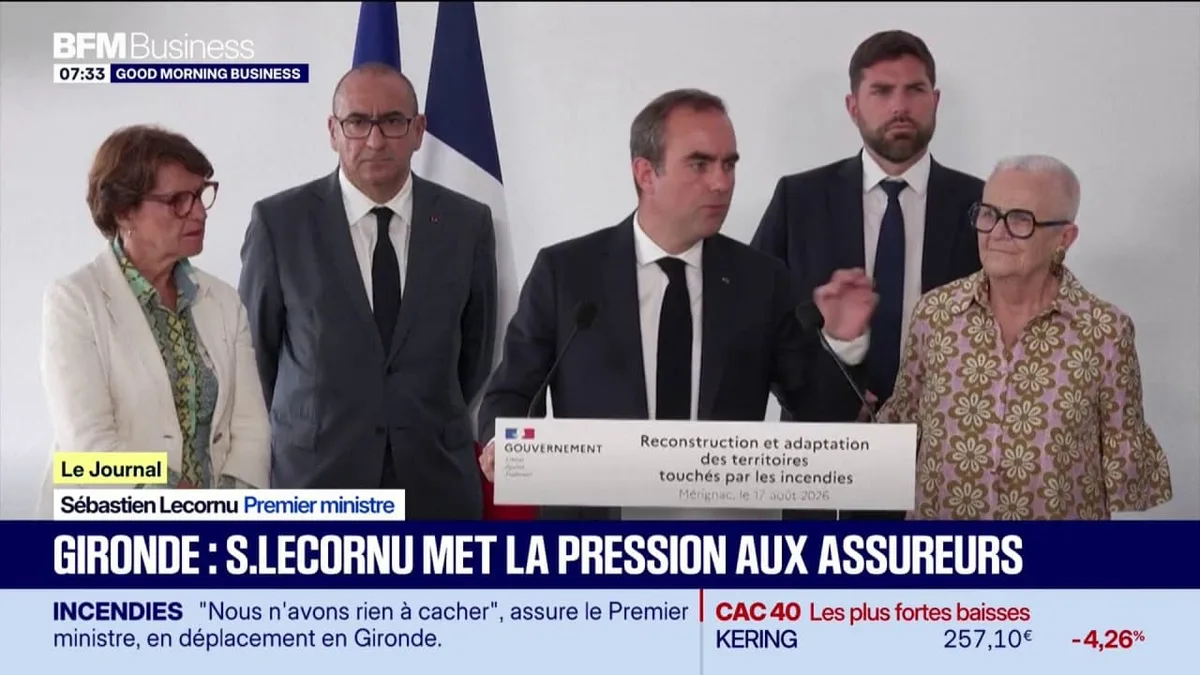Gironde : Sébastien Lecornu met la pression aux assureurs