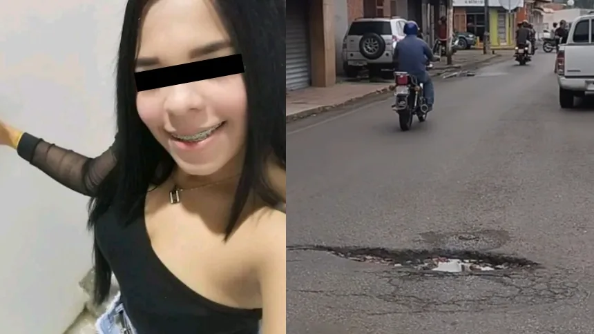 ARAGUA: Mujer conducía su moto de regreso a casa, intentó esquivar un hueco pero lo que ocurrió después dejó a vecinos horrorizados