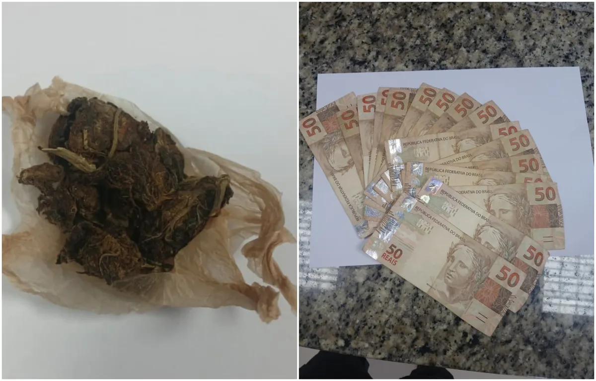 Jovem é preso com skunk, cocaína e R$ 1,6 mil em Caracaraí