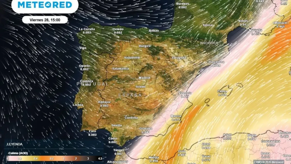 Tres comunidades podrían registrar lluvias de barro mañana: se acerca una lengua de polvo sahariano