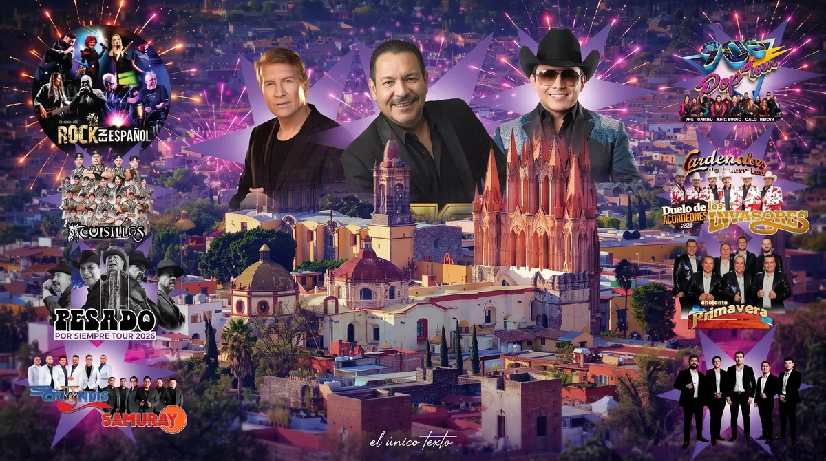 Arranca la Feria de San Miguel de Allende 2026 con conciertos durante 12 días: estarán Napoleón, Edwin Luna y Los Cardenales de Nuevo León