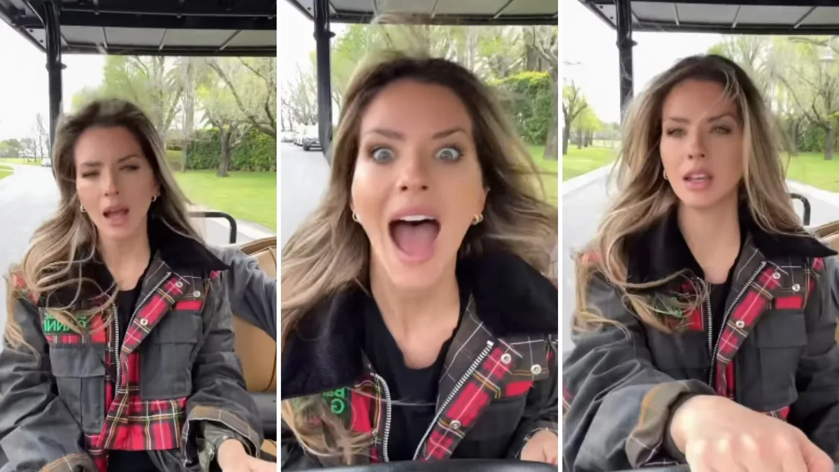 El divertido video de la China Suárez manejando un carrito de golf: "Mood 24/7"