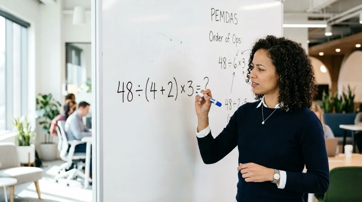 Você consegue encontrar o resultado correto de 48 ÷ (4 + 2) × 3?