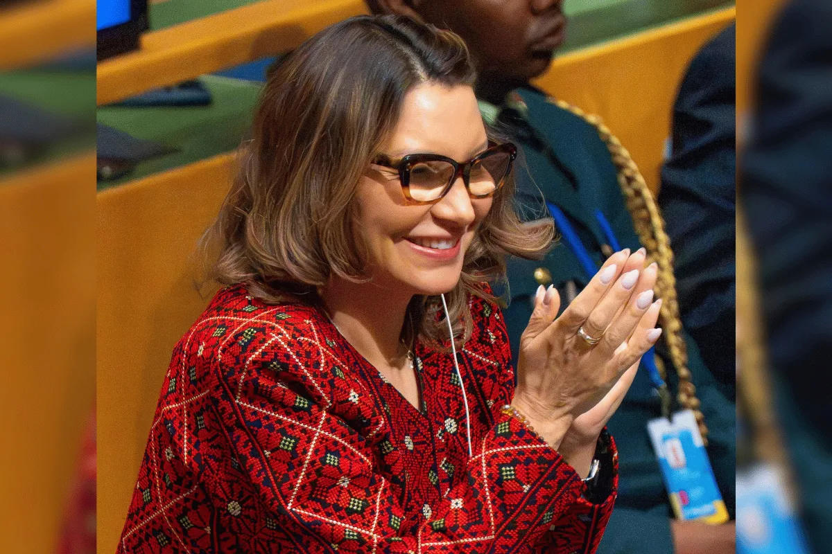 Janja veste bordado palestino pela 3ª vez em Assembleia da ONU