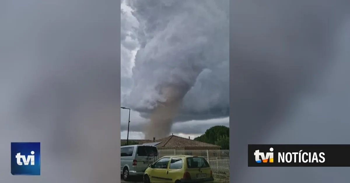 As imagens do impressionante tornado que passou por França