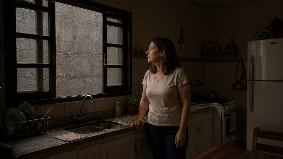 Vizinho eleva muro para 4,2 metros e bloqueia a única janela responsável por iluminar a cozinha da casa ao lado