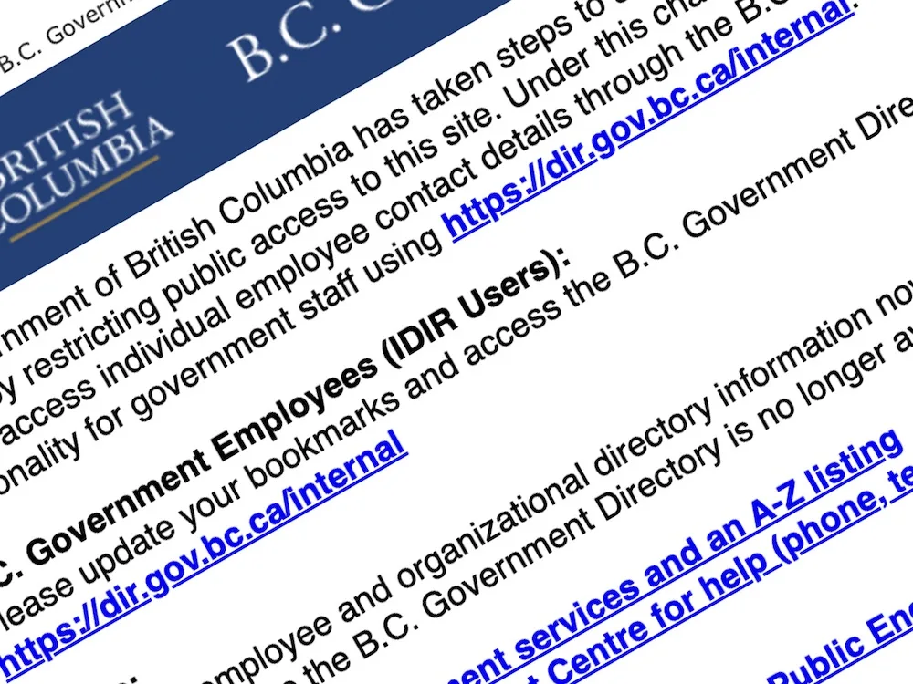 Here’s the Latest Attack on BC Government Accountability