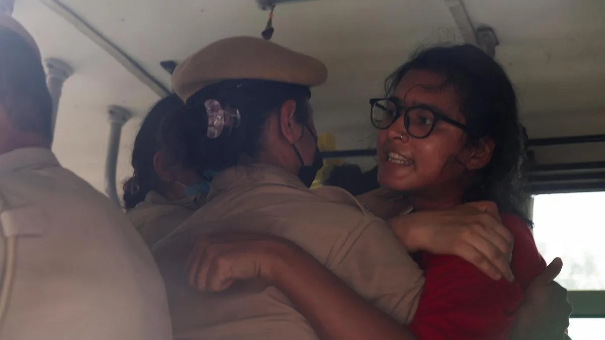 Watch: Neha Bora urges protesters to ‘hold the line’ after detention