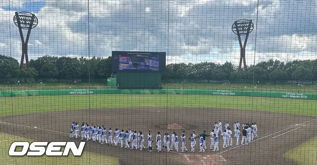 [사진]18-1 대승, 5회 콜드게임 야구대표팀