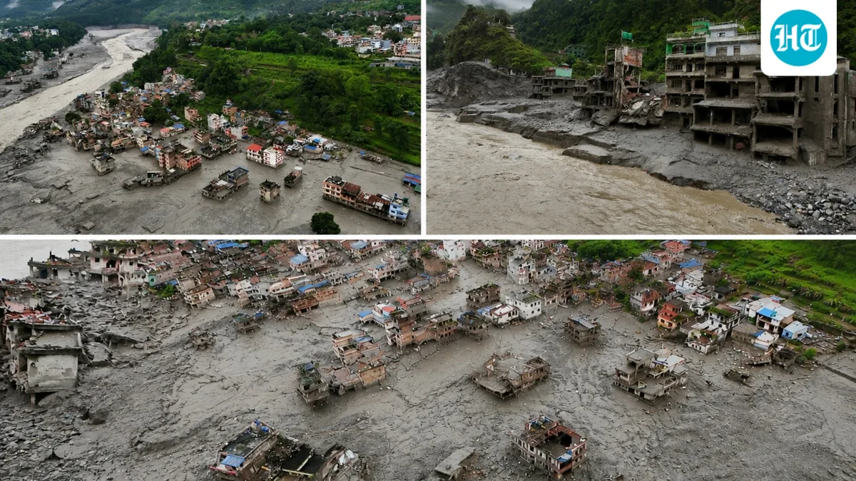 Pictures show trail of destruction in Nepal floods: People trapped in mud, vehicles buried as search on for survivors